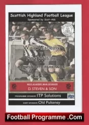 Wick Academy v Fort William 2010 – Highland League Scotland