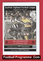 Wick Academy v Fort William 2010 – Highland League Scotland