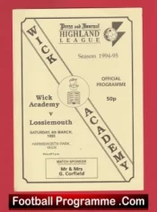 Wick Academy v Lossiemouth 1995 – Scotland