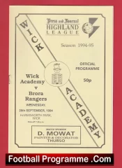 Wick Academy v Brora Rangers 1994 – Scotland