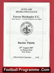 Forres Mechanics v Buckie Thistle 2007 – Scotland