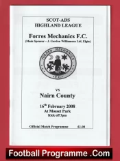 Forres Mechanics v Nairn County 2008 – Scotland