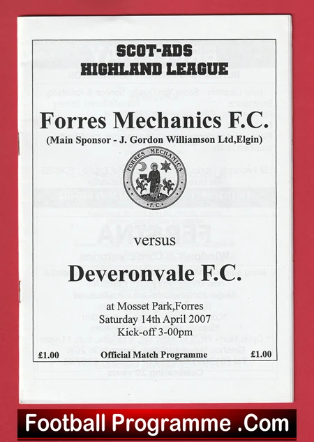 Forres Mechanics v Deveronvale 2007 - Scotland - Image 2