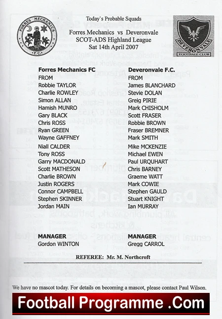 Forres Mechanics v Deveronvale 2007 - Scotland - Image 3