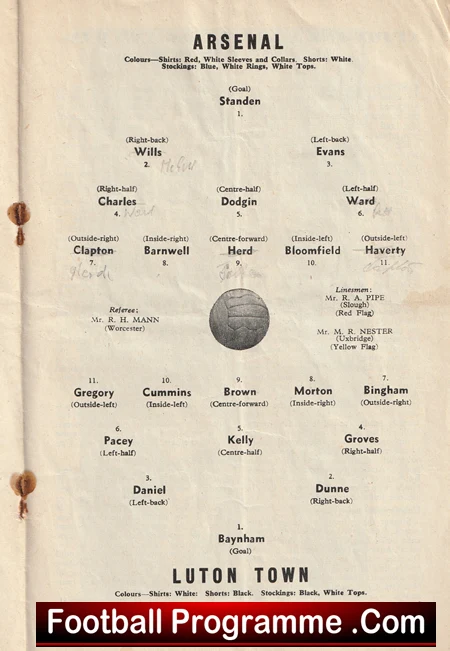 Arsenal v Luton Town 1959 - Image 3