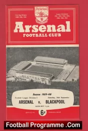 Arsenal v Blackpool 1959