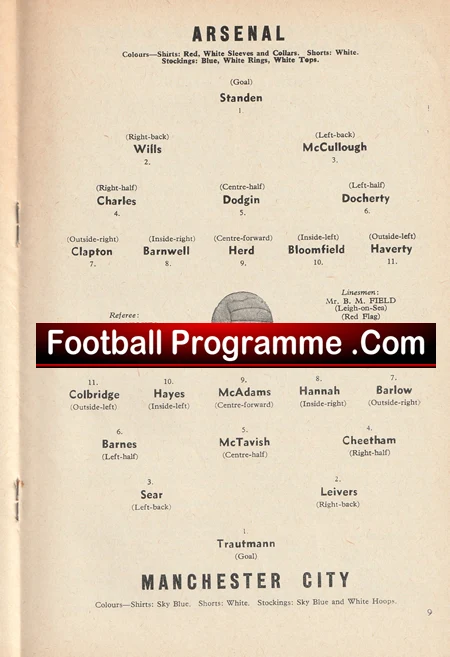 Arsenal v Manchester City 1959 - Image 3