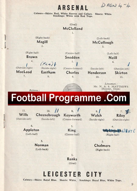 Arsenal v Leicester City 1961 - Image 3