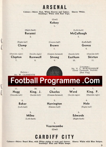 Arsenal v Cardiff City 1962 - Image 3