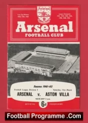 Arsenal v Aston Villa 1962