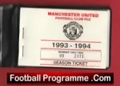 Manchester United Man Utd Season Ticket Book LMTB 1993 1994