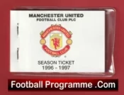 Manchester United Man Utd Season Ticket Book LMTB 1996 1997