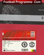 Manchester United v Chelsea 2007 – FA Community Shield Wembley Ticket Pack