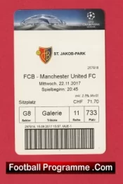 Basel v Manchester United 2017 – Football Ticket Switzerland