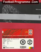 Manchester United v Chelsea 2007 – FA Community Shield Wembley Ticket Pack