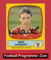 Manchester United Mike Duxbury Autograph Signed Football Card Man Utd