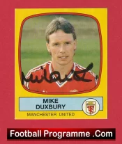 Manchester United Mike Duxbury Autograph Signed Football Card Man Utd