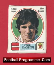 Manchester United Frank Stapleton Autograph Signed Football Sticker Man Utd