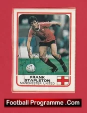 Manchester United Frank Stapleton Autograph Signed Football Sticker Man Utd