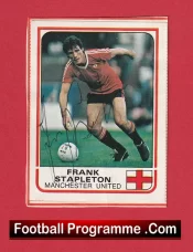 Manchester United Frank Stapleton Autograph Signed Football Sticker Man Utd