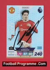 Manchester United Alejandro Garnacho Autograph Signed Football Card Man Utd