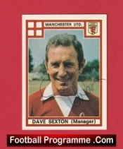 Manchester United Dave Sexton Autograph Signed Football Card Man Utd