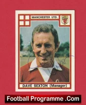 Manchester United Dave Sexton Autograph Signed Football Card Man Utd