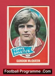 Manchester United Gordon McQueen Autographed Signed Football Card
