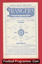 Glasgow Rangers v Dunfermline Athletic 1964 + Alex Ferguson