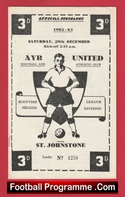 Ayr United v St Johnstone 1962 - Alex Ferguson as Footballer