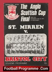 St Mirren v Bristol City 1977 – Final – Alex Ferguson Manager
