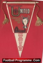 Manchester United Pennant Flag Man Utd 1968 European Cup Winners