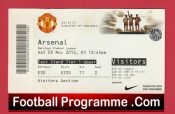 Manchester United v Arsenal 2012 – Football Ticket