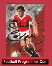 Manchester United Steve Coppell Autographed Signed Football Card Man Utd