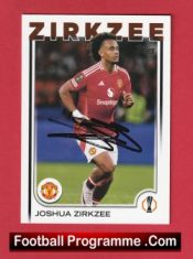 Manchester United Joshua Zirkzee Autographed Signed Football Card