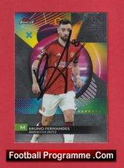 Manchester United Bruno Fernandes Autograph Signed Football Card Man Utd