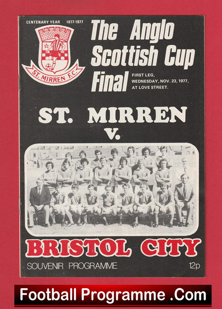 St Mirren v Bristol City 1977 - Final - Sir Alex Ferguson Manager - Image 2