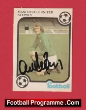 Manchester United Alex Stepney Autographed Signed Football Card Man Utd