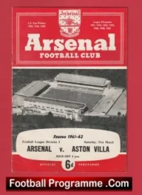Arsenal v Aston Villa 1962