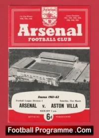 Arsenal v Aston Villa 1962