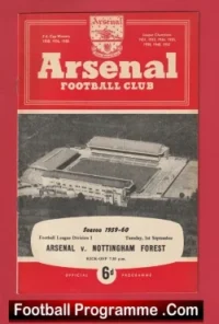 Arsenal v Nottingham Forest 1959
