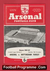 Arsenal v Nottingham Forest 1961