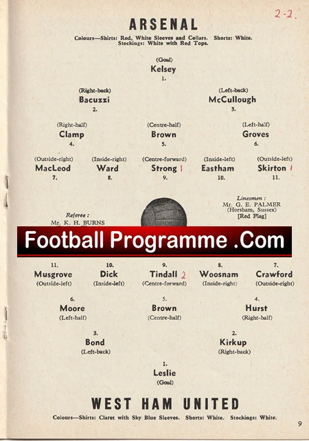 Arsenal v West Ham United 1961 - Image 3