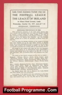 England Football League v Ireland 1957 – at Leeds United + Jack Charlton