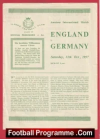 England v Germany 1957 – Amateur International at Ilford FC