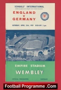 England v Germany 1959 – School Boys at Wembley