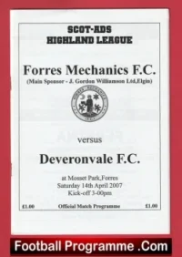 Forres Mechanics v Deveronvale 2007 – Scotland
