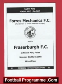 Forres Mechanics v Fraserburgh 2008 – Scotland