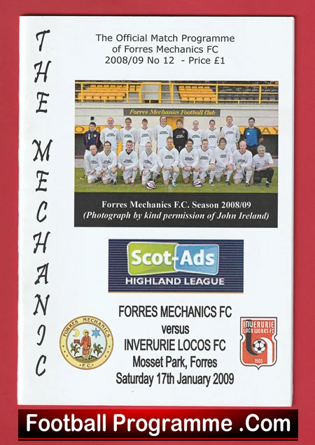 Forres Mechanics v Inverurie Locos 2009 - Highland League Scotland - Image 2