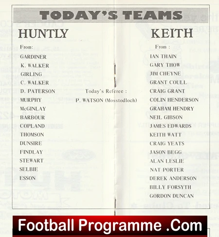 Huntley v Keith 1991 - Highland League Scotland - Image 3